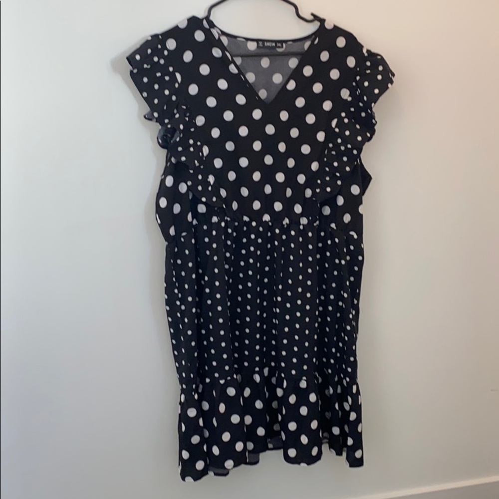 Plus size polka dot dress